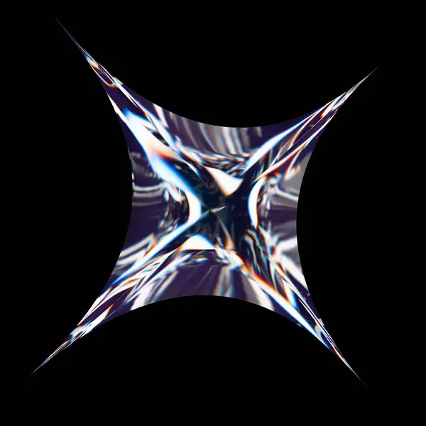 Üç boyutlu yıldız figürü. Cam rendeleme.