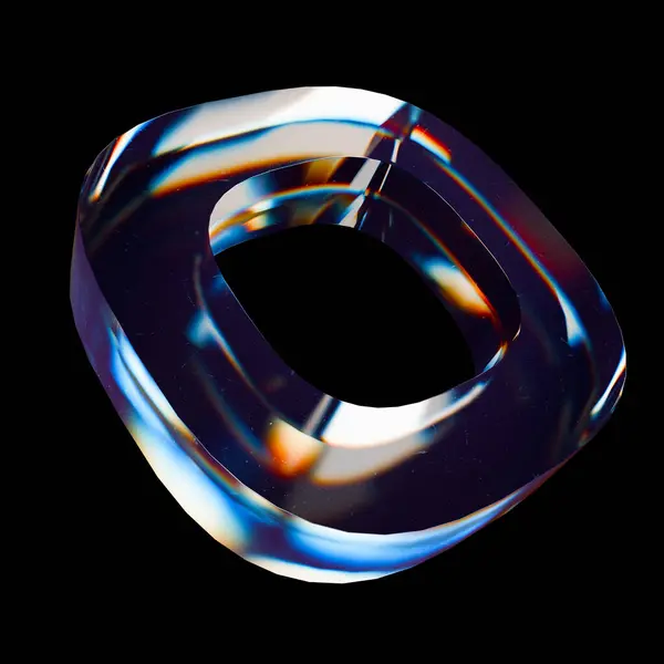 Cam soyut geometri 3 boyutlu. 3B illüstrasyon oluşturucu.