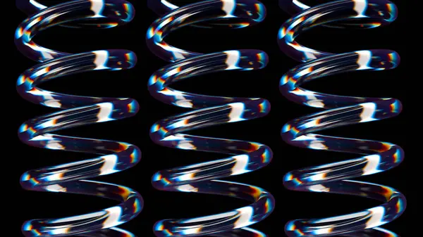 Cam soyut geometri 3 boyutlu. 3B illüstrasyon oluşturucu.