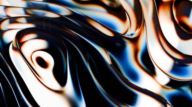 Cam soyut geometri 3 boyutlu. 3B illüstrasyon oluşturucu.