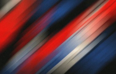 Kırmızı ve mavi çizgiler hareket bulanıklığında. Haber veya iş için dinamik arkaplan.