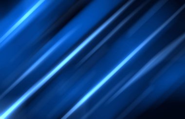 Mavi çizgiler hareket bulanıklığında. Haber veya iş için dinamik arkaplan.