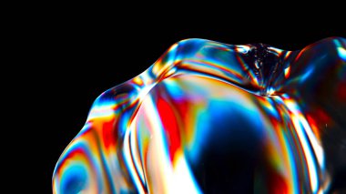 Cam soyut geometri 3 boyutlu. 3B illüstrasyon oluşturucu.