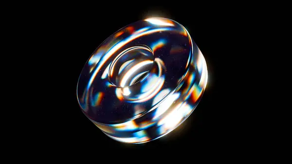 Cam soyut geometri 3 boyutlu. 3B illüstrasyon oluşturucu.