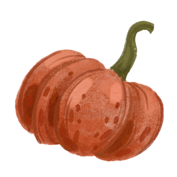 Balkabağı eli çizimi. Suluboya tarzında şirin sonbahar balkabakları.