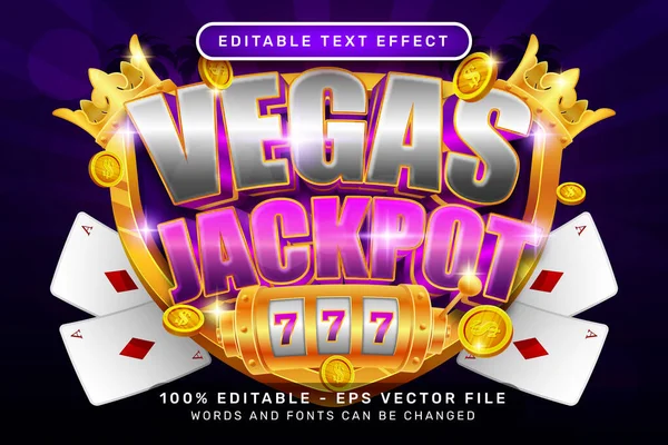 Vegas Jackpot 3d metin efekti ve düzenlenebilir metin efekti