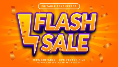 flash sale 3d düzenlenebilir metin efekti şablonu