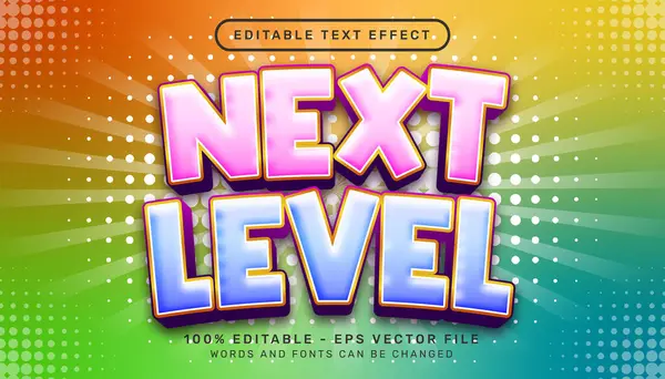 stock vector next level 3d editable text effect template