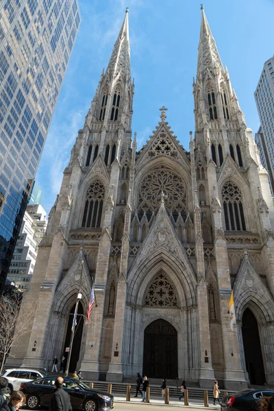 Нью Йорк Нью Йорк Февраля 2022 Собор Святого Патрика Манхэттене — стоковое фото