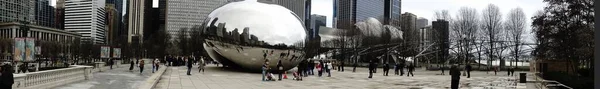 Chicago Usa April 2023 180 Graders Panoramautsikt Över Millennium Park — Stockfoto