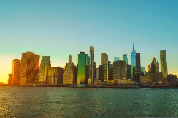 Panoramautsikt Över Manhattan Skyline New York City — Stockfoto