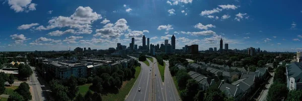 180 Graus Vista Panorâmica Atlanta Skyline Ponte Rua Jackson Atlanta — Fotografia de Stock