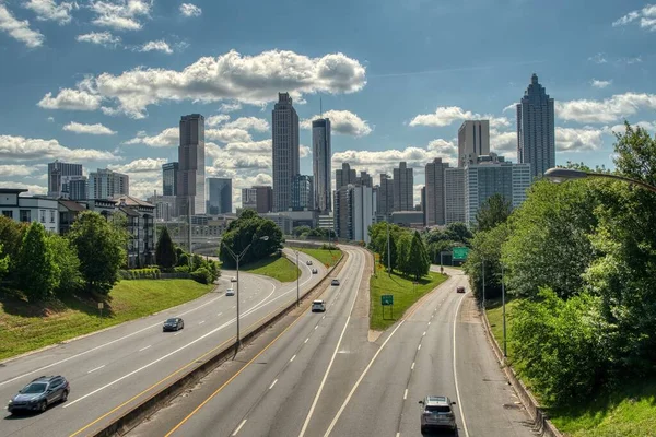 Vue Panoramique Horizon Atlanta Depuis Pont Jackson Street Atlanta Géorgie — Photo