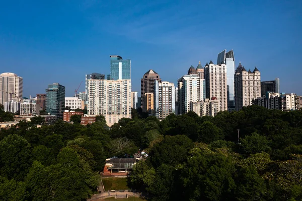 Gyönyörű Panoráma Nyílik Atlanta Belvárosára Clara Völgyére Piedmont Parkra Amelyet — Stock Fotó
