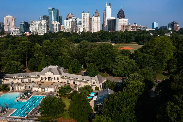 Une Belle Vue Panoramique Sur Les Toits Centre Ville Atlanta — Photo
