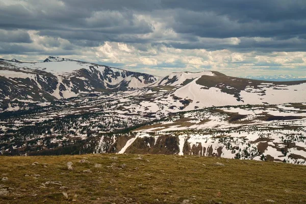 Vista Panorâmica Bela Paisagem Montanha Rochosa Parque Estes Colorado Eua — Fotografia de Stock