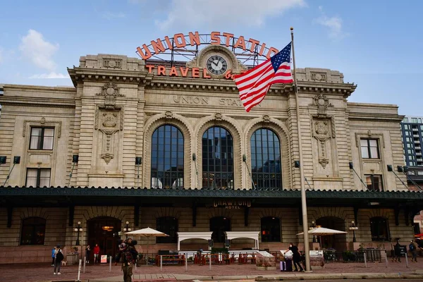 Denver Juni 2023 Außenansicht Des Berühmten Union Bahnhofs Denver — Stockfoto