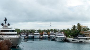 Cennet Adası, Bahamalar: 26 Aralık 2023: Mega tatil beldesi, plaj ve Bahamalar 'daki tatil cenneti panoramik manzarası