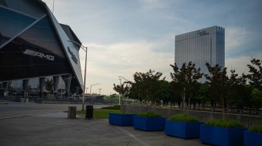 Atlanta, ABD, 19 Nisan 2025: Mercedes-Benz Stadyumu, Atlanta eyaleti, Gürcistan futbol karşılaşmaları için 2026