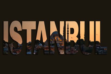 ILLUSTRASYON - İstanbul kavramı, duvar kağıdı, kartpostal