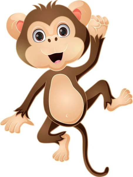 desenho animado bebê macaco escalando galho de árvore 8387095 Vetor no  Vecteezy
