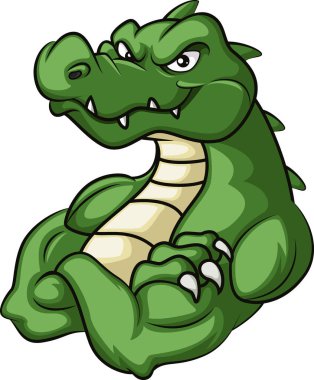 Vector Illustration of  Angry crocodile cartoon mascot character
