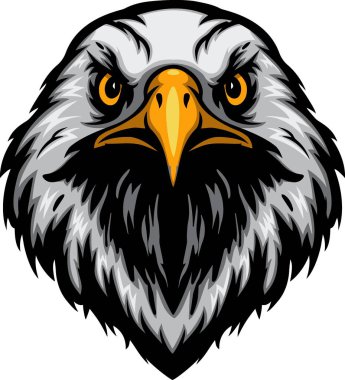 Kartal başlı çizgi film maskotunun vektör çizimi