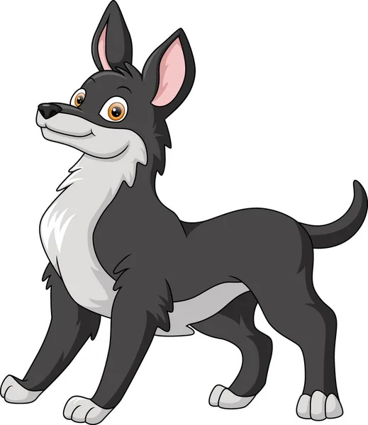 Vector Illustration Von Cartoon Lustiger Hund Auf Weißem Hintergrund — Stockvektor