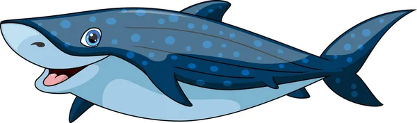 Vector Illustration Cute Whale Cartoon White Background — Stock Vector