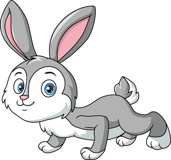 Illustrazione Vettoriale Carino Coniglietto Cartone Animato Sfondo Bianco — Vettoriale Stock
