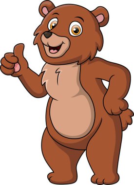 Sevimli Ayı çizgi filminin vektör illüstrasyonuName