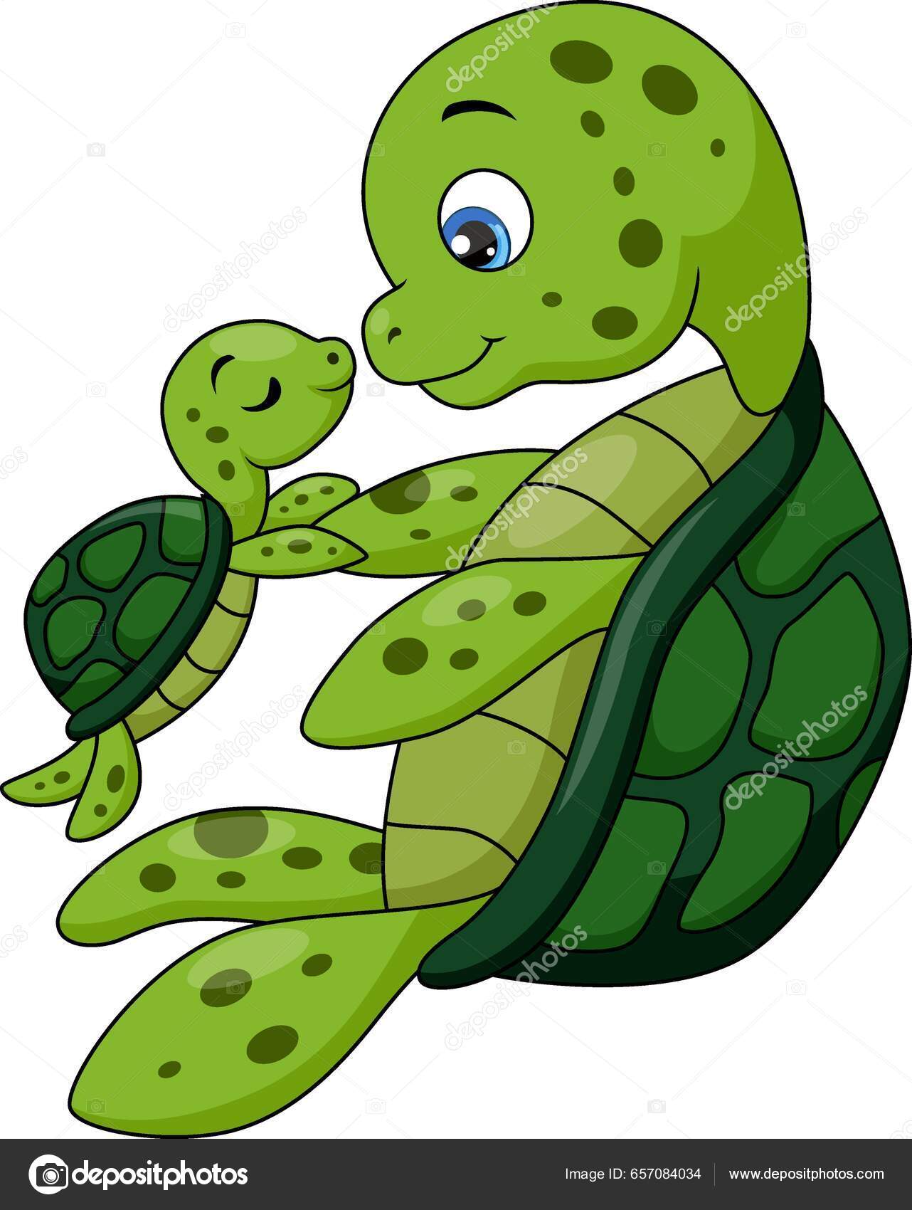 Image vectorielle Illustration Vectorielle Mignonne Mère Bébé Tortue Dessin  Animé par ©artnovi - 657084034, image size:1282x1700