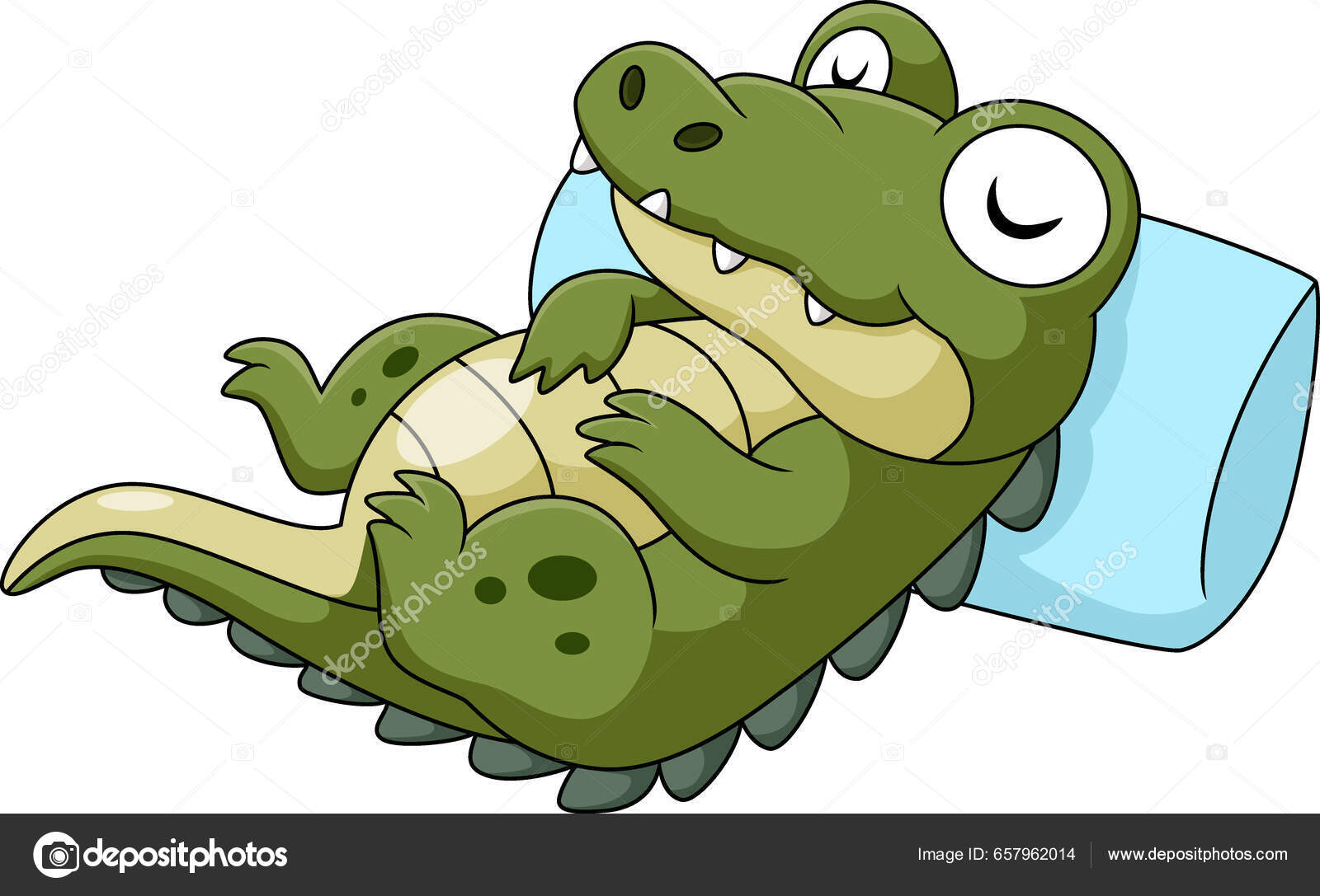 Ilustración Vectorial Lindo Bebé Cocodrilo Dibujos Animados