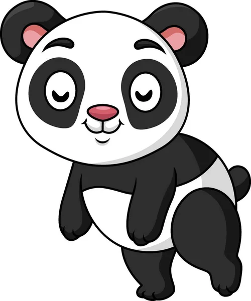 Ilustração Vetorial Panda Bonito Dos Desenhos Animados Bebê Fundo Branco — Vetor de Stock