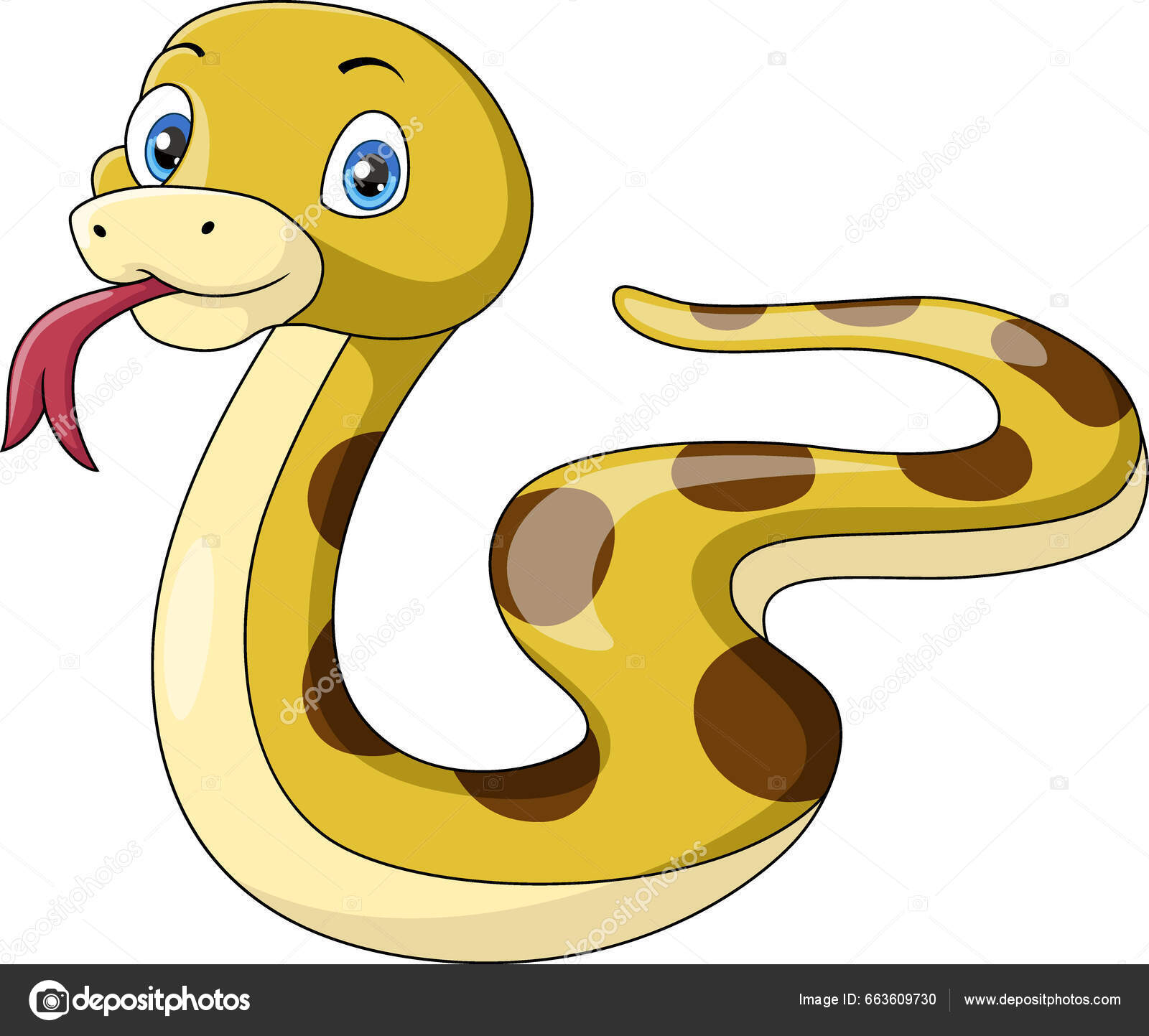Bonito Cobra Desenho Animado Ilustração imagem vetorial de vectorsmarket©  624926034