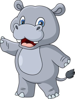 Şirin, küçük fil çizgi filminin vektör çizimi