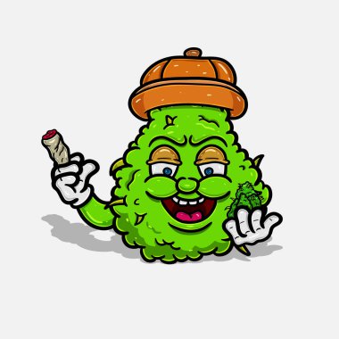 Esrarlı Ot Çizgi Filmi, Tüttüren Şapka Giyen ve Bud 'ı Getiren.