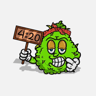 Baş Avcısı Giyen ve Tahta Getiren Ot Çizgi Filmi.