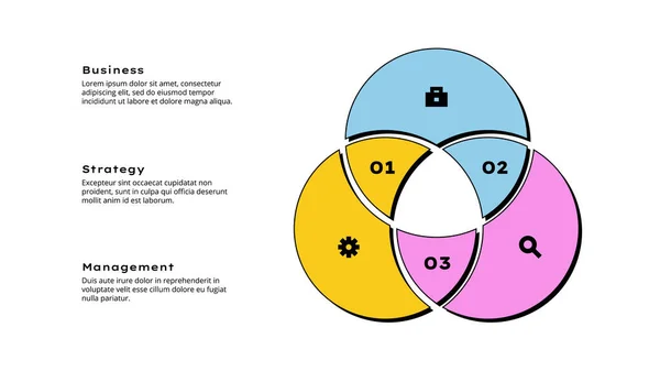 Диаграмма Циклического Необрутализма Разделена Этапа Варианты Процессы Шаблон Инфографического Дизайна Лицензионные Стоковые Векторы