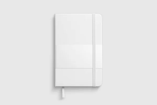 stock image Top view of a white leather notebook mockup isolated on a transparent background, PNG. High resolution. 