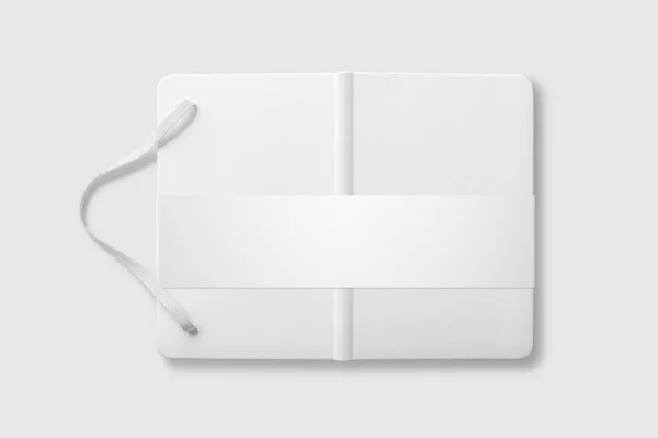 在透明的背景上 白色皮革笔记本电脑模型的顶部视图 Png 高分辨度 — 图库照片