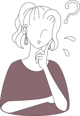 Pen drawing illustration of stylish and fashionable woman (impatient)