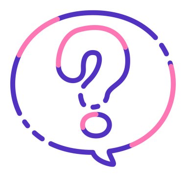 Çizgi film çizgileri _ Çizgi film tarzı simgelerinde bir Hatena işaretinin vektör illüstrasyon simgesi