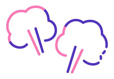 Renkli bir çizgi film tarzı balkabağı izi tasviri