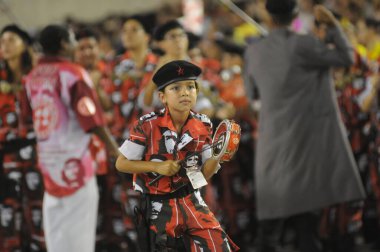 Rio de Janeiro-Brazil, 9 Şubat 2022. Dünyanın en büyük karnavalı olarak kabul edilen Rio de Janeiro Karnavalı sırasında Sambromo Özel Samba Okulları Geçidi.