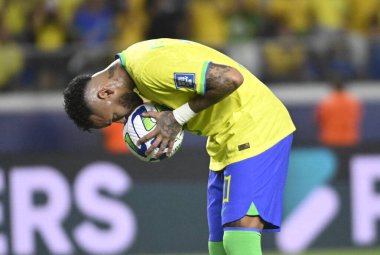 Rio de Janeiro-Brezilya 10 Mart 2023, Neymar Jr, Brezilya ve Şili takımları arasında Maracan Stadyumu 'nda oynanan maçta