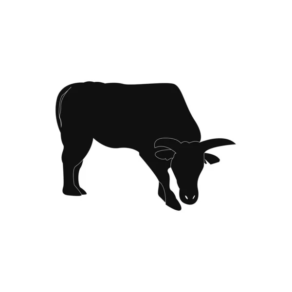 Icona Bull Logo Grafica Vettoriale — Vettoriale Stock