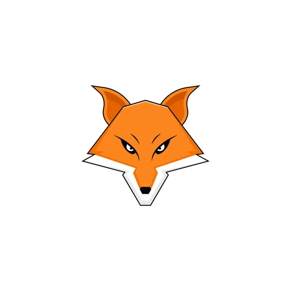 Fox Testa Logo Grafica Vettoriale — Vettoriale Stock
