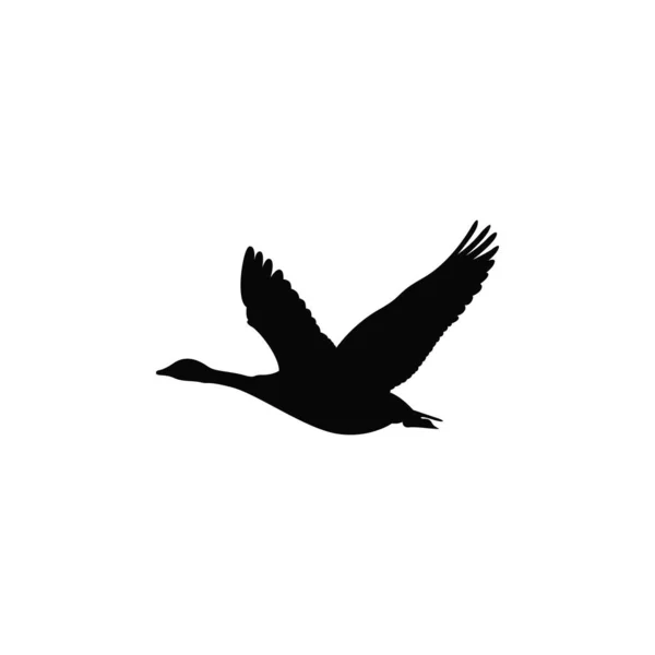 Fliegende Gänsevogel Ikone Oder Logo Vektorgrafik — Stockvektor