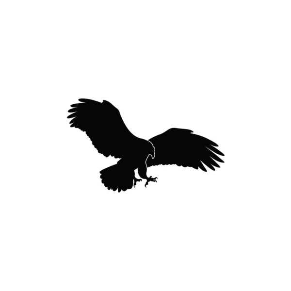 Ícone Águia Voadora Isolada Gráficos Vetoriais Logotipo — Vetor de Stock